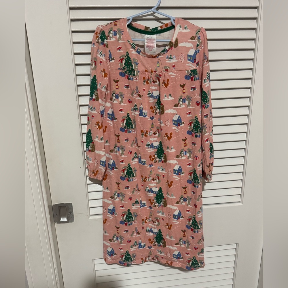 Mini Boden Festive Pink Bunny Nightgown